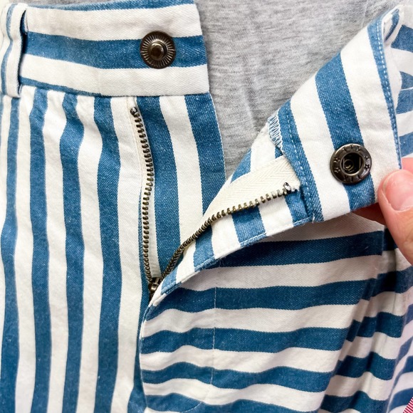 Rachel Antonoff Blue and White Striped Midi Skirt - Picture 3 of 10